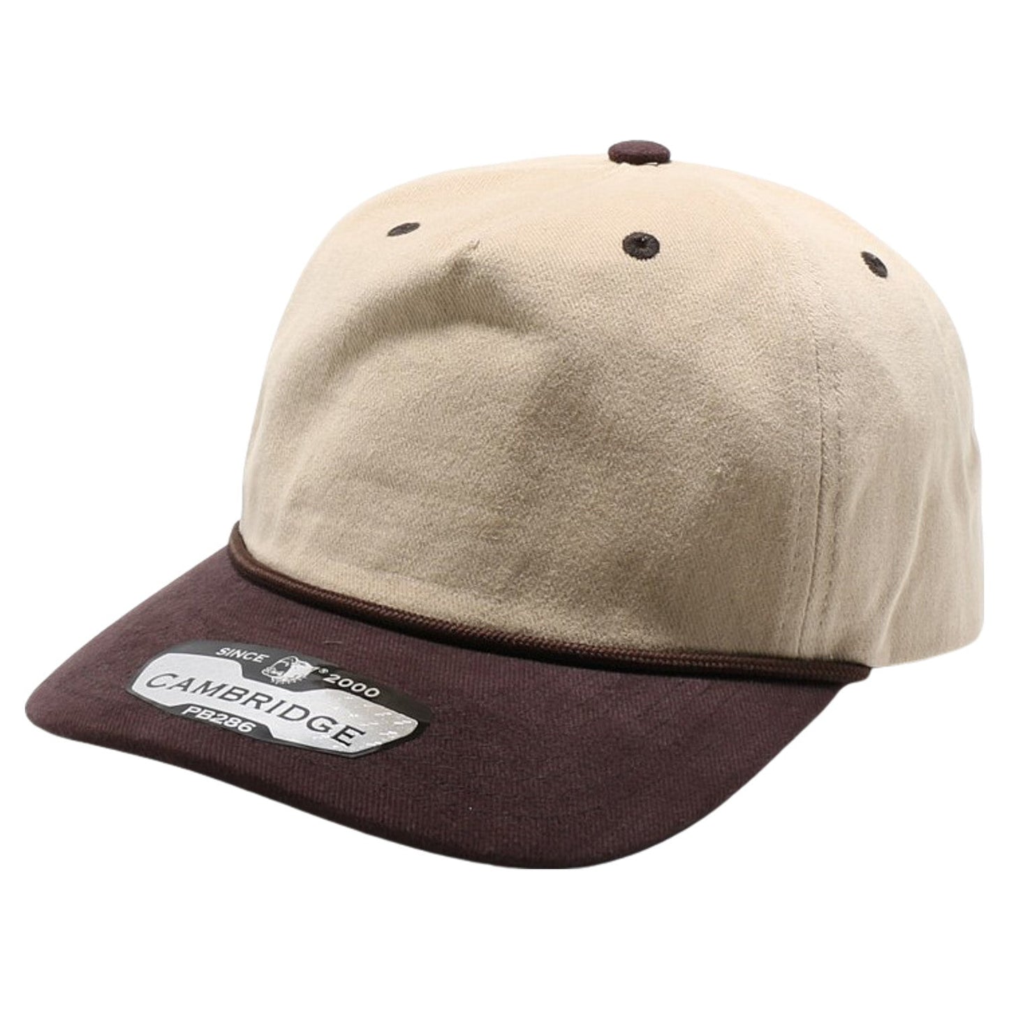 Pit Bull PB286 Five Panel Khaki Two-Tone Rope Unstructured Hat