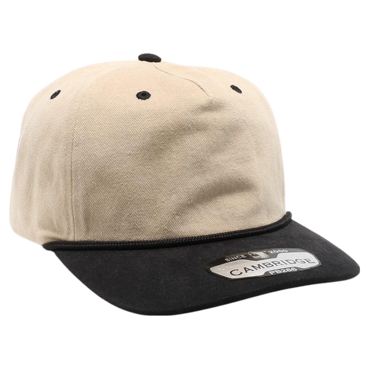 Pit Bull PB286 Five Panel Khaki Two-Tone Rope Unstructured Hat