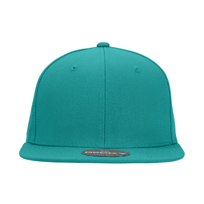 Decky RP1 Fitted Flat Bill Hat, Retro Fitted Cap (Sizes: 6 7/8 - 7 1/4)