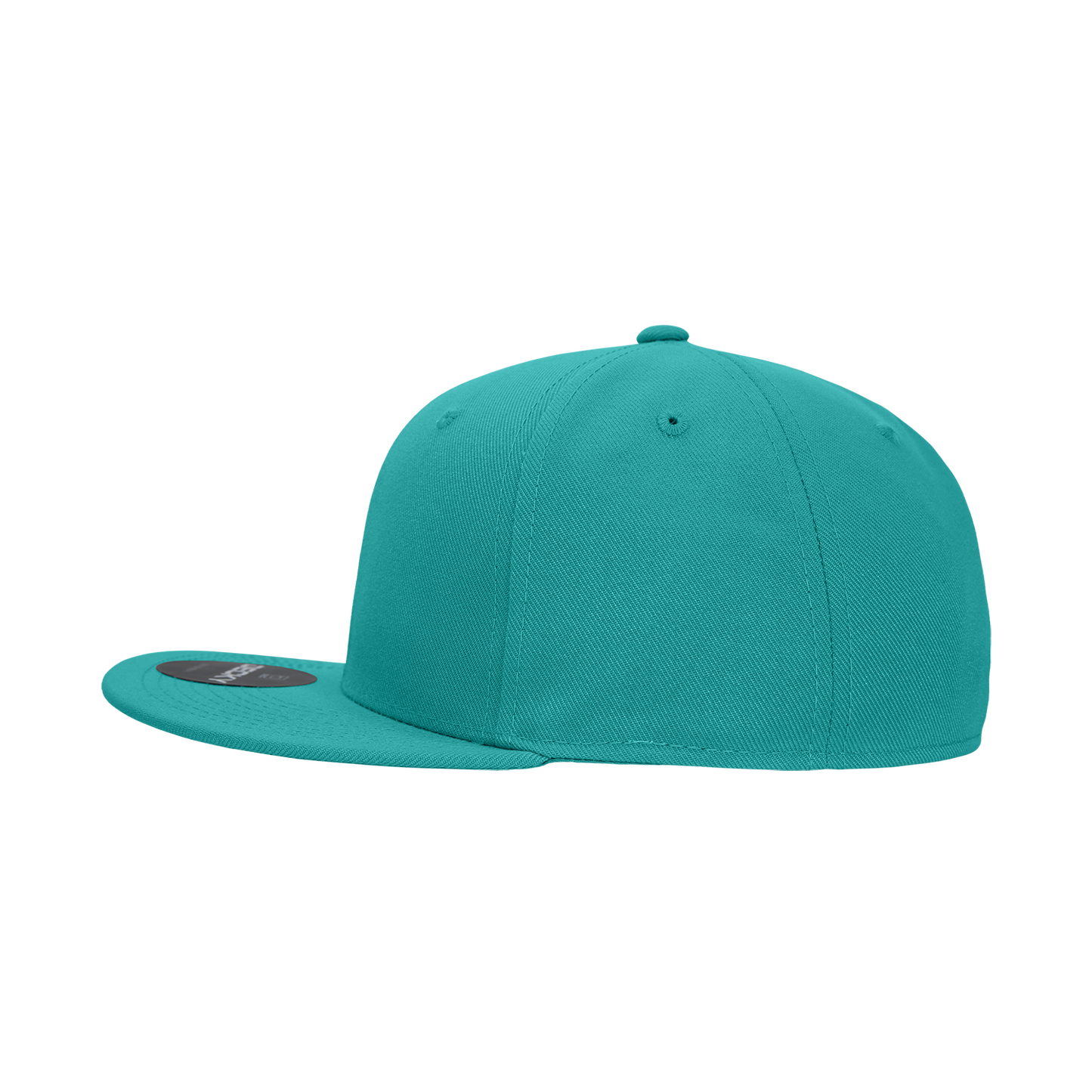 Decky RP1 Fitted Flat Bill Hat, Retro Fitted Cap (Sizes: 7 3/8 - 7 3/4)