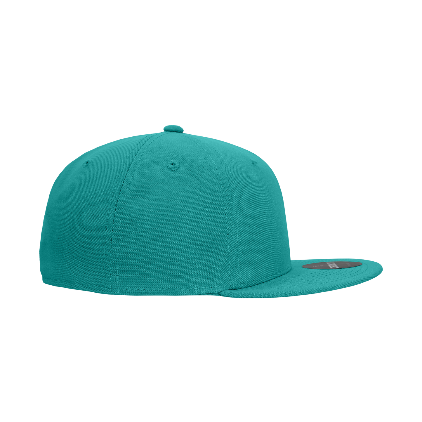 Decky RP1 Fitted Flat Bill Hat, Retro Fitted Cap (Sizes: 6 7/8 - 7 1/4)