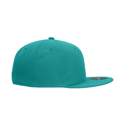 Decky RP1 Fitted Flat Bill Hat, Retro Fitted Cap (Sizes: 6 7/8 - 7 1/4)