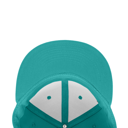 Decky RP1 Fitted Flat Bill Hat, Retro Fitted Cap (Sizes: 7 3/8 - 7 3/4)