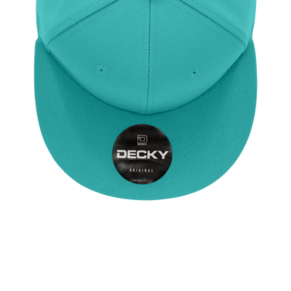 Decky RP1 Fitted Flat Bill Hat, Retro Fitted Cap (Sizes: 7 3/8 - 7 3/4)