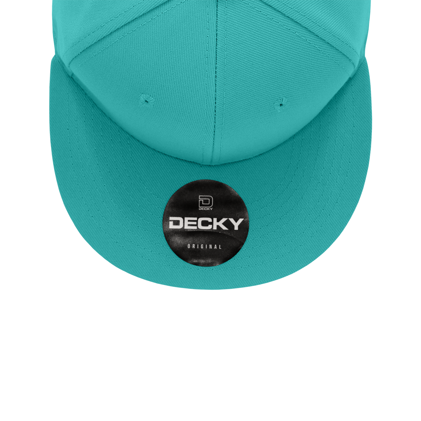Decky RP1 Fitted Flat Bill Hat, Retro Fitted Cap (Sizes: 6 7/8 - 7 1/4)