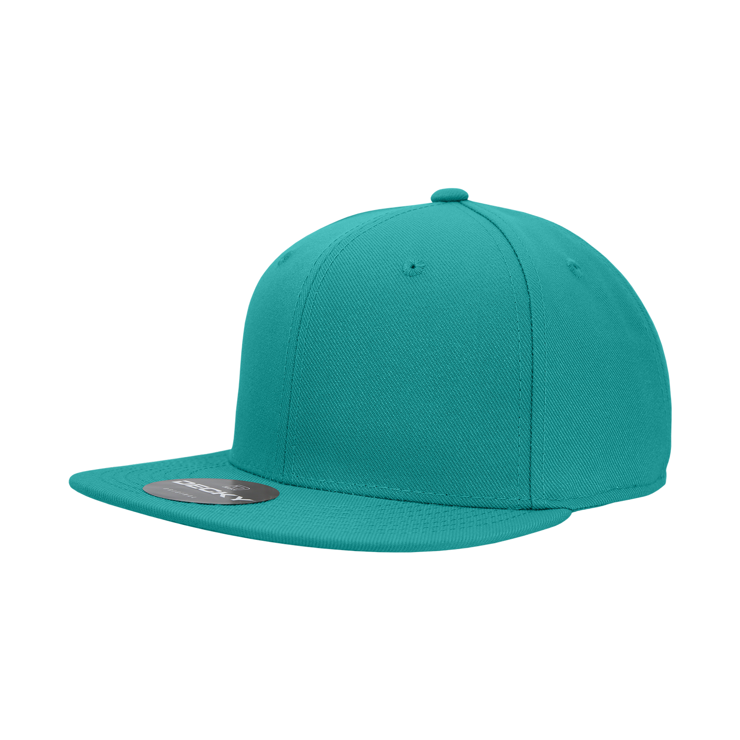 Decky RP1 Fitted Flat Bill Hat, Retro Fitted Cap (Sizes: 6 7/8 - 7 1/4)