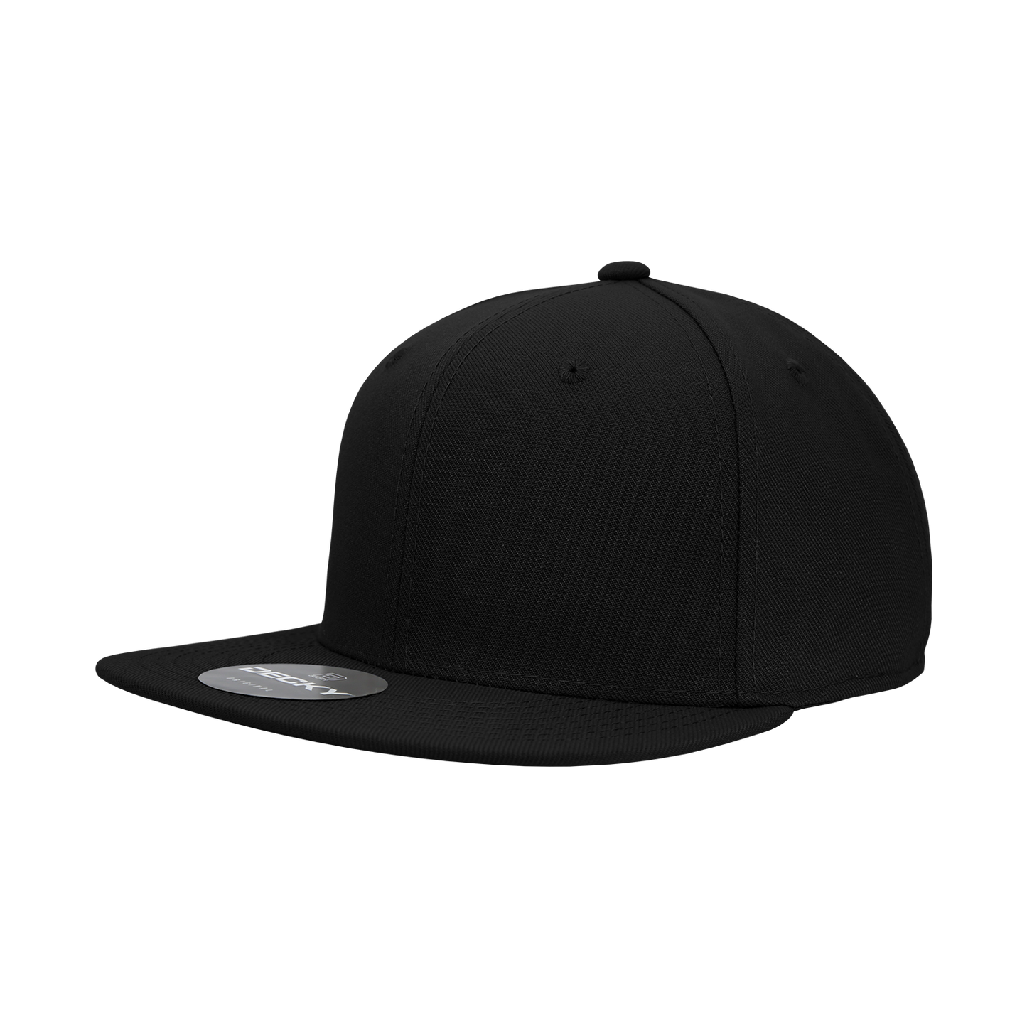 Decky RP1 Fitted Flat Bill Hat, Retro Fitted Cap (Sizes: 6 7/8 - 7 1/4)