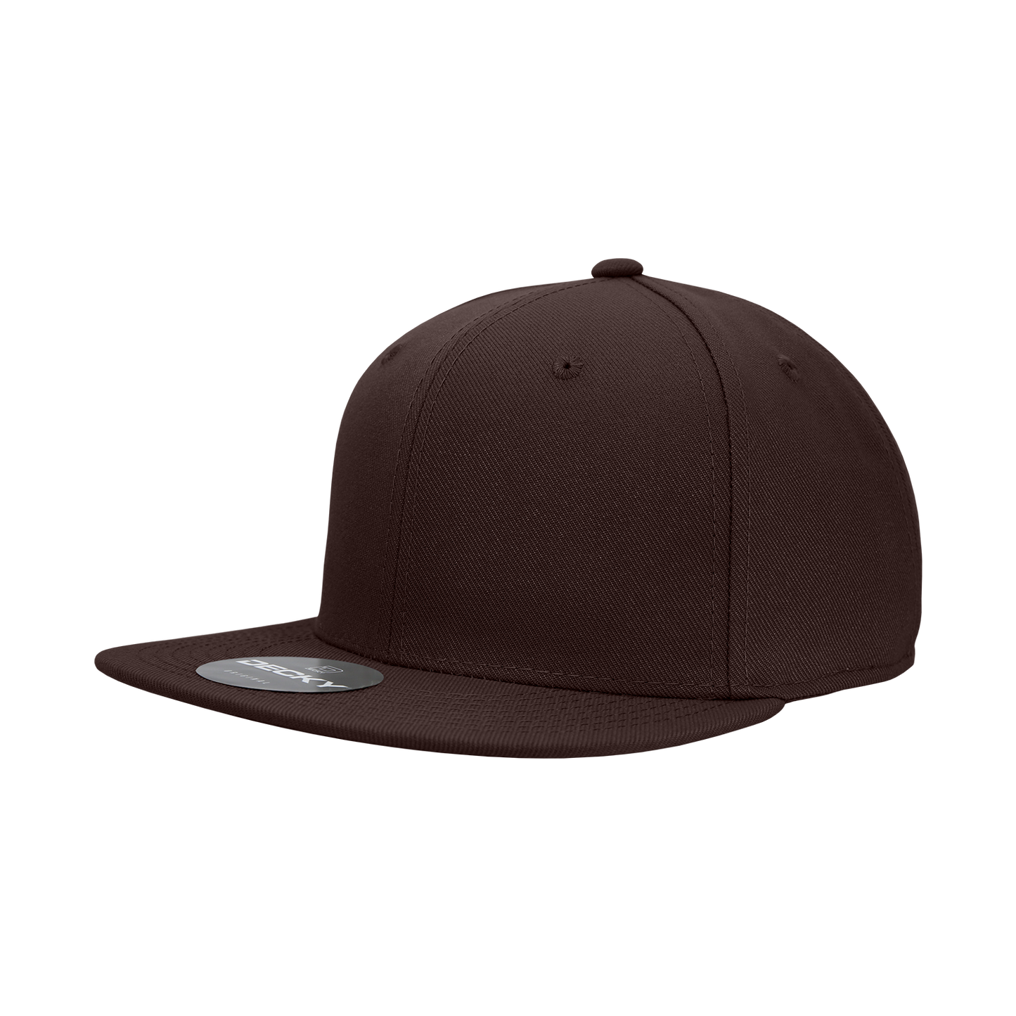 Decky RP1 Fitted Flat Bill Hat, Retro Fitted Cap (Sizes: 7 3/8 - 7 3/4)