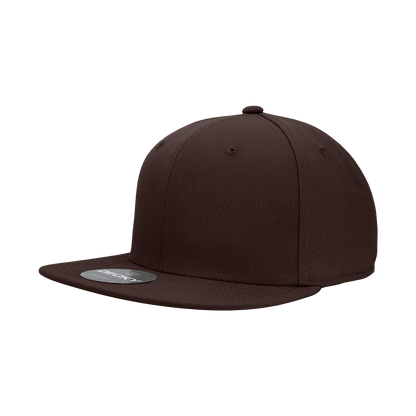 Decky RP1 Fitted Flat Bill Hat, Retro Fitted Cap (Sizes: 7 3/8 - 7 3/4)