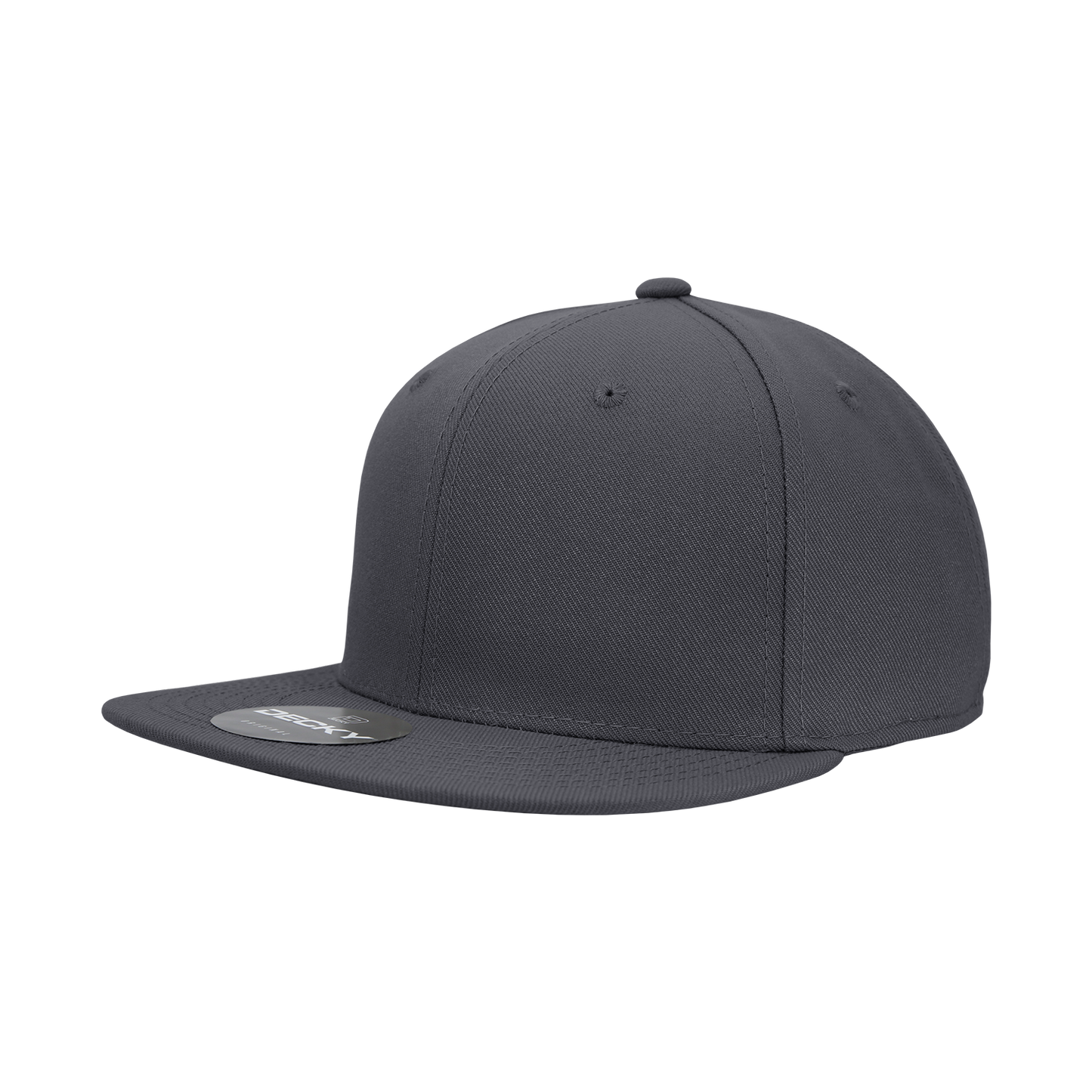 Decky RP1 Fitted Flat Bill Hat, Retro Fitted Cap (Sizes: 7 3/8 - 7 3/4)
