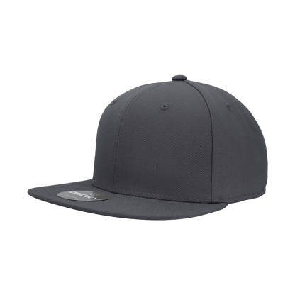 Decky RP1 Fitted Flat Bill Hat, Retro Fitted Cap (Sizes: 6 7/8 - 7 1/4)