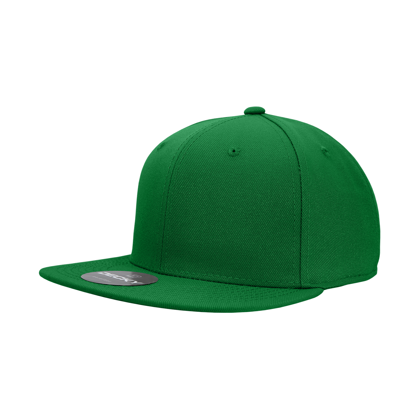 Decky RP1 Fitted Flat Bill Hat, Retro Fitted Cap (Sizes: 7 3/8 - 7 3/4)