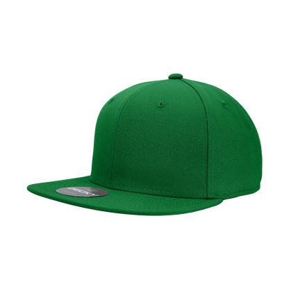 Decky RP1 Fitted Flat Bill Hat, Retro Fitted Cap (Sizes: 7 3/8 - 7 3/4)