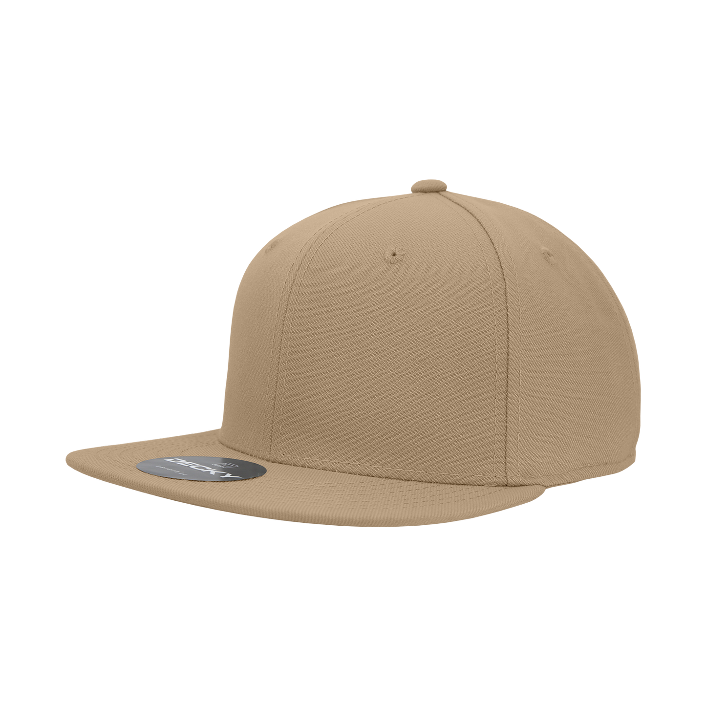 Decky RP1 Fitted Flat Bill Hat, Retro Fitted Cap (Sizes: 7 3/8 - 7 3/4)