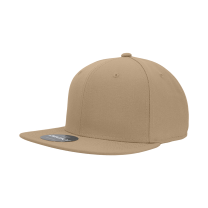 Decky RP1 Fitted Flat Bill Hat, Retro Fitted Cap (Sizes: 6 7/8 - 7 1/4)