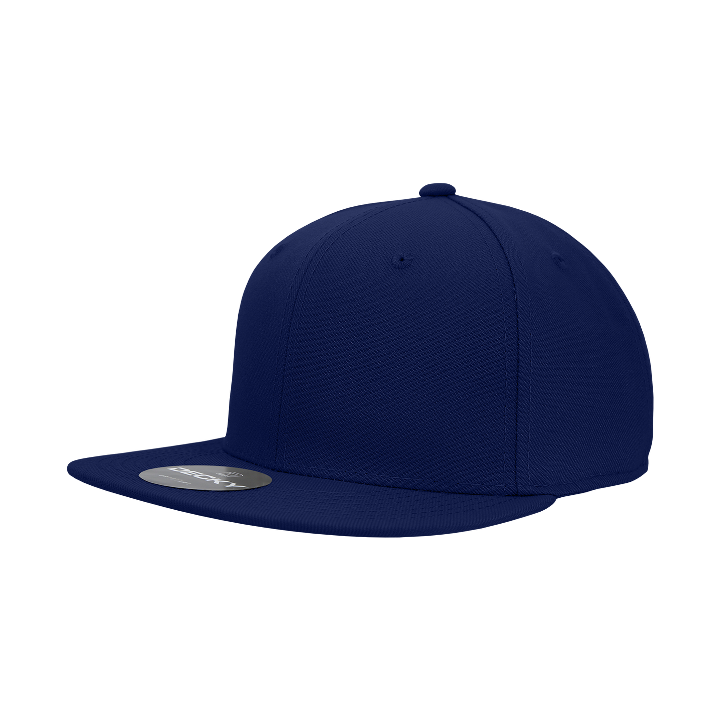 Decky RP1 Fitted Flat Bill Hat, Retro Fitted Cap (Sizes: 7 3/8 - 7 3/4)