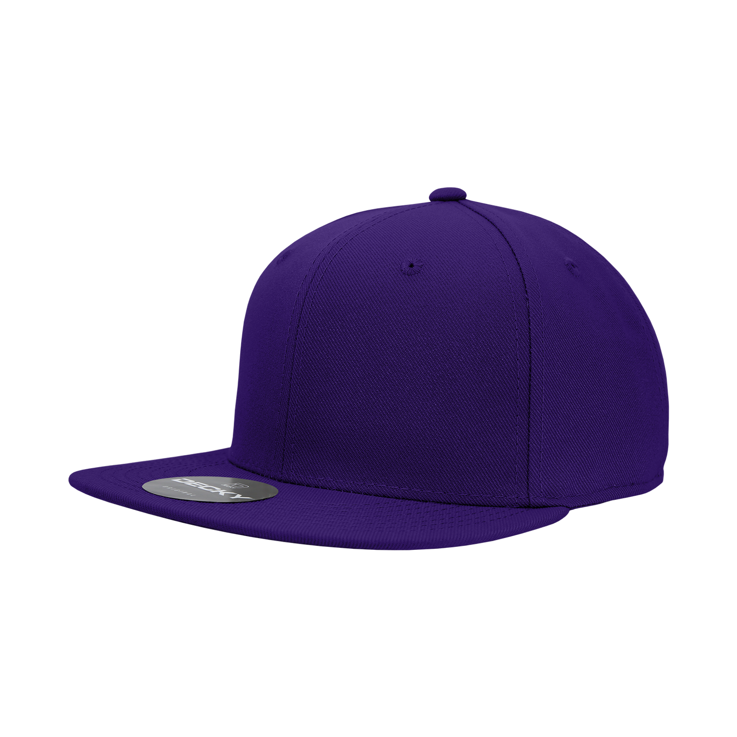 Decky RP1 Fitted Flat Bill Hat, Retro Fitted Cap (Sizes: 6 7/8 - 7 1/4)