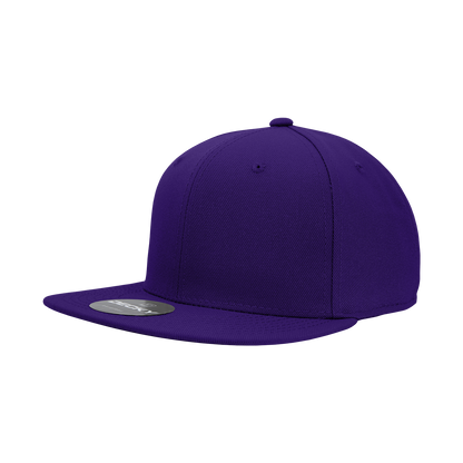 Decky RP1 Fitted Flat Bill Hat, Retro Fitted Cap (Sizes: 6 7/8 - 7 1/4)