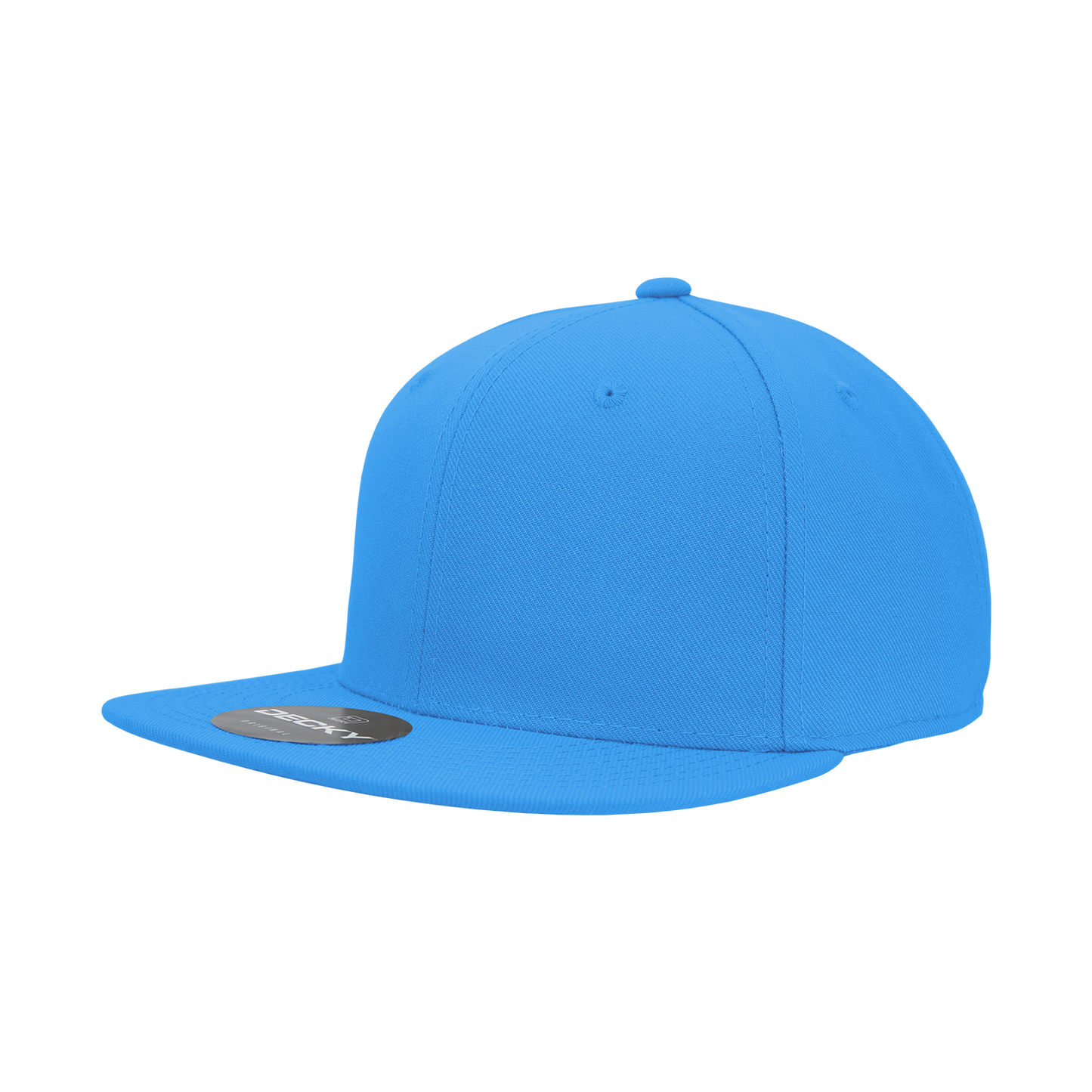 Decky RP1 Fitted Flat Bill Hat, Retro Fitted Cap (Sizes: 7 3/8 - 7 3/4)