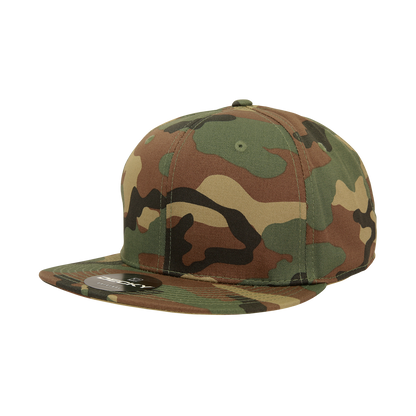 Decky RP1 Fitted Flat Bill Hat, Retro Fitted Cap (Sizes: 7 3/8 - 7 3/4)