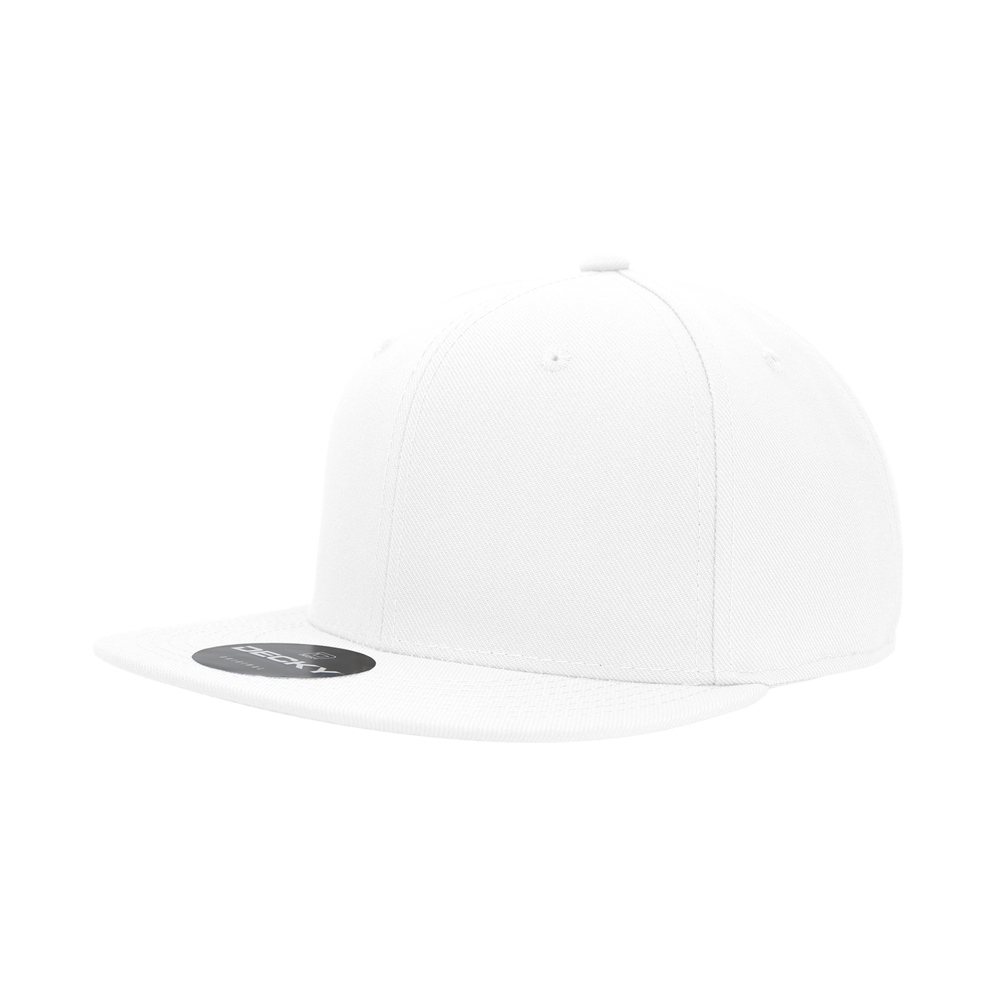 Decky RP1 Fitted Flat Bill Hat, Retro Fitted Cap (Sizes: 7 3/8 - 7 3/4)