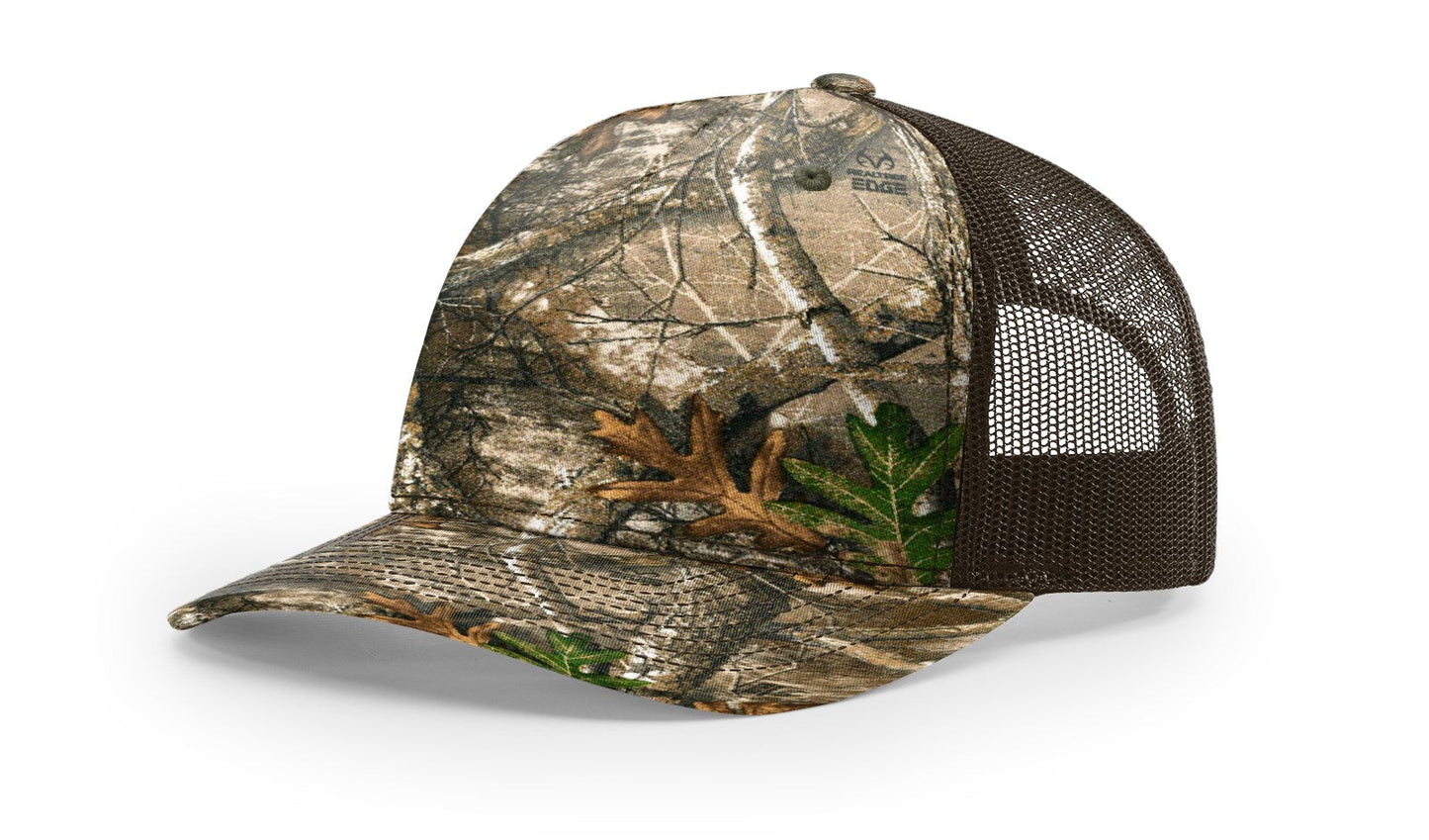 Richardson 112PFP Printed Five Panel Trucker Hat Camo Cap 112 PFP - Blank