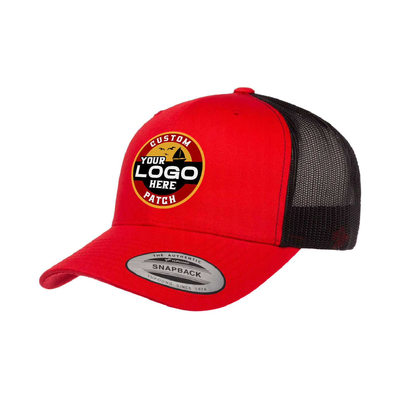 Custom Patch Yupoong 6606T Retro Trucker Hat, Mesh Back, 2-Tone Colors, YP Classics