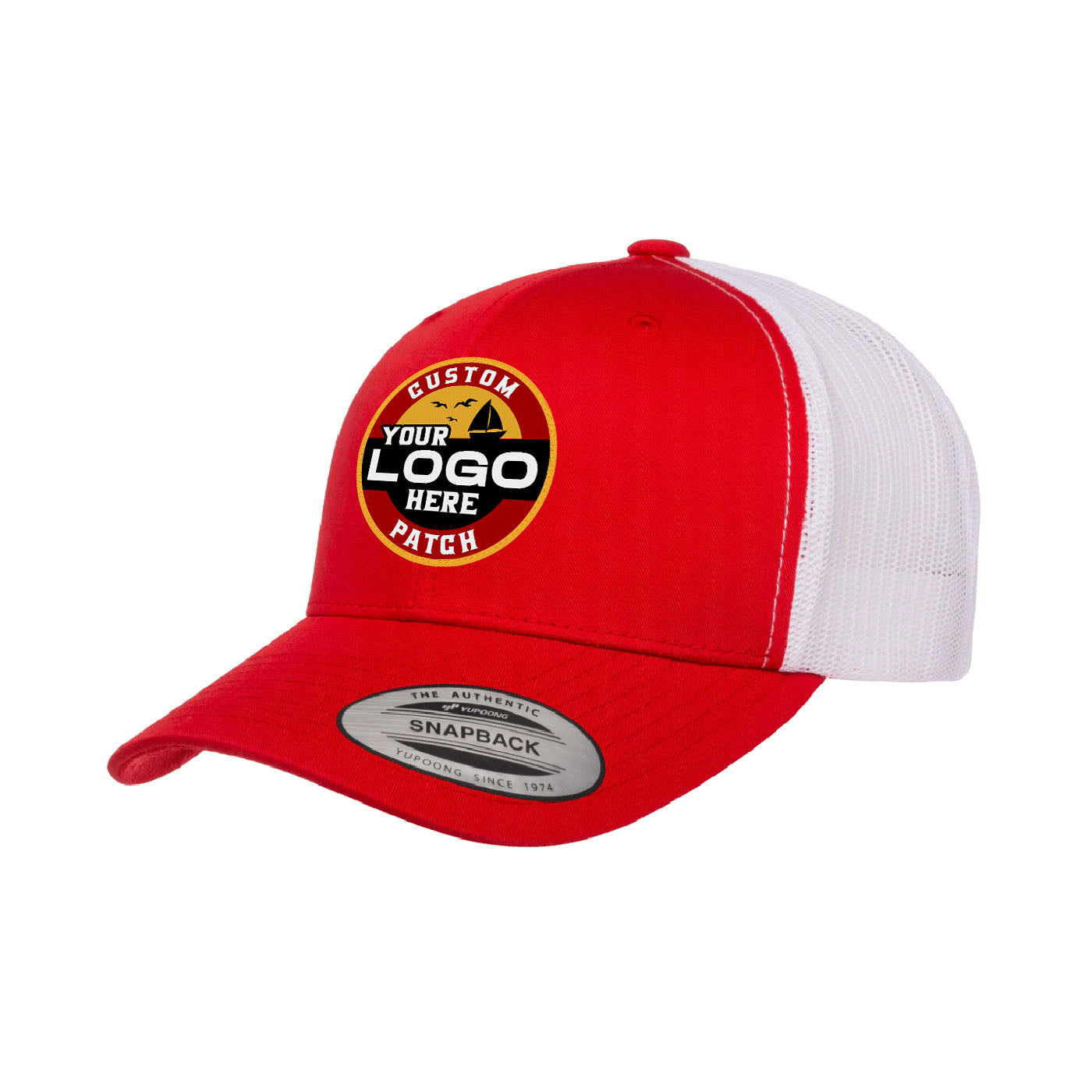 Custom Patch Yupoong 6606T Retro Trucker Hat, Mesh Back, 2-Tone Colors, YP Classics