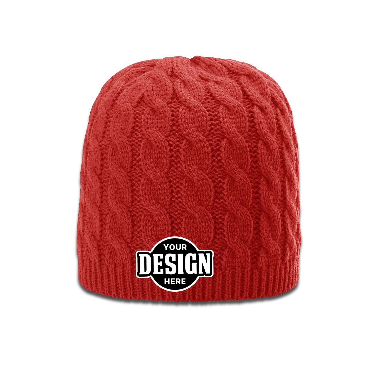 Custom Patch Richardson 138 Cable Knit Beanie