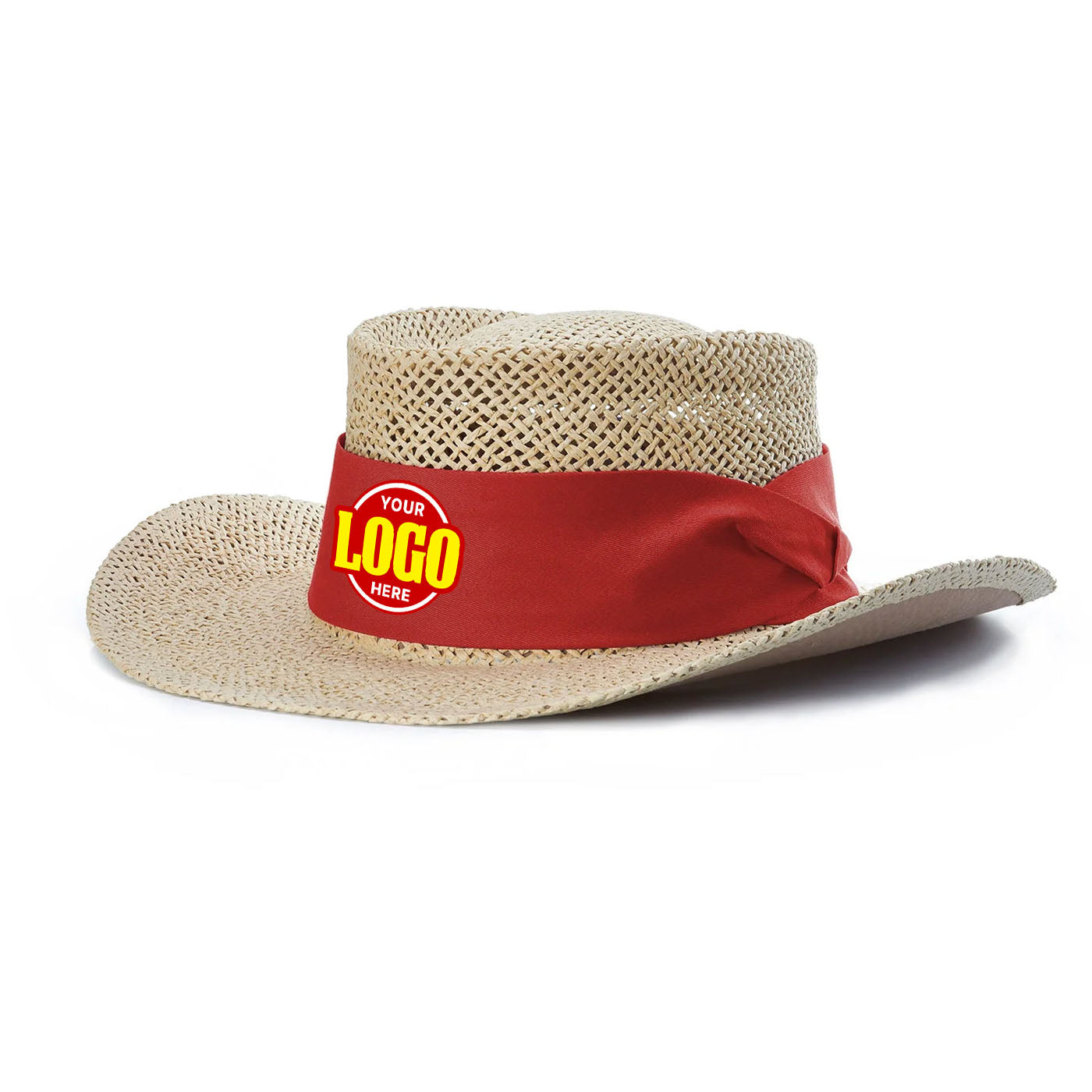 Custom Embroidered Patch Richardson 824 Classic Gambler Hat, Straw Hat