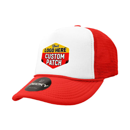 Custom Patch Decky 210 - Foam Trucker Hat, Two Tone Mesh Back Cap