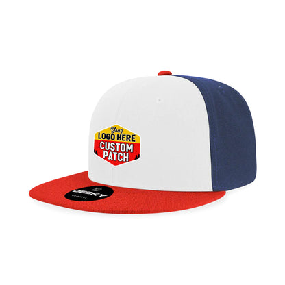 Custom Patch Decky 6020 High Profile 6 Panel Snapback, Flat Bill Hat