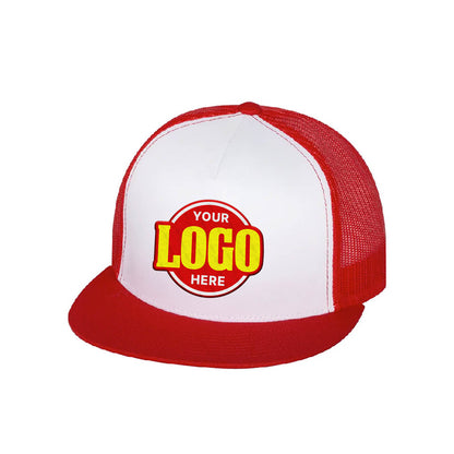 Custom Embroidered YP Classics, Yupoong 6006 - Flat Bill Trucker Cap