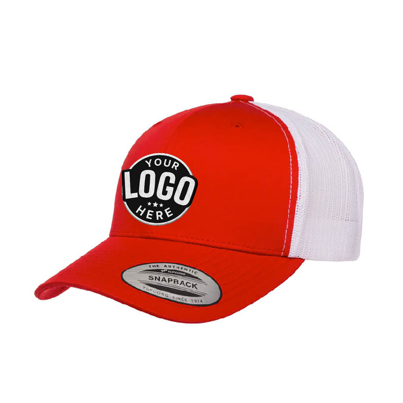 Custom Embroidered Yupoong 6606T Retro Trucker Hat, Mesh Back, 2-Tone Colors, YP Classics