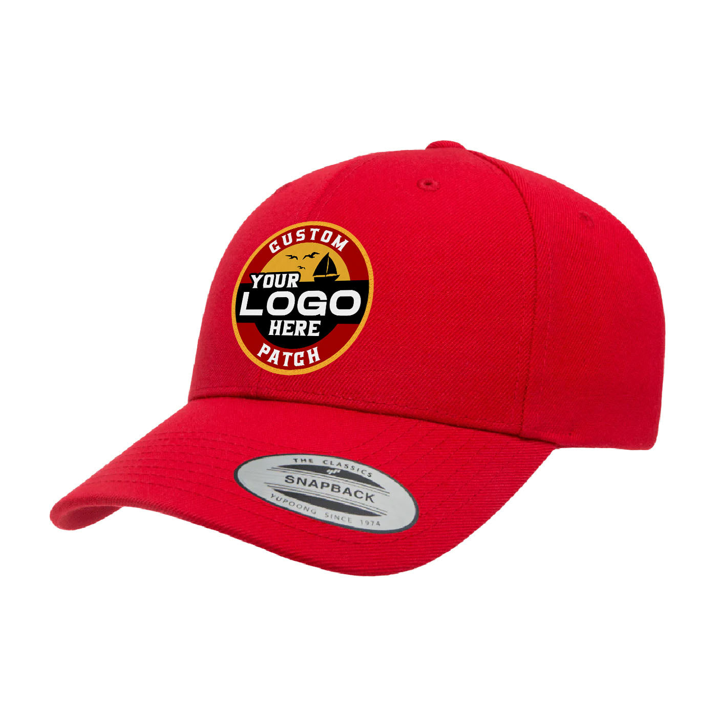 Custom Patch Yupoong 6789M Premium Curved Baseball Hat, Snapback Cap, YP Classics