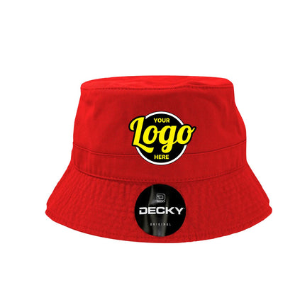 Custom Embroidered Decky 961 - Relaxed Polo Bucket Hat