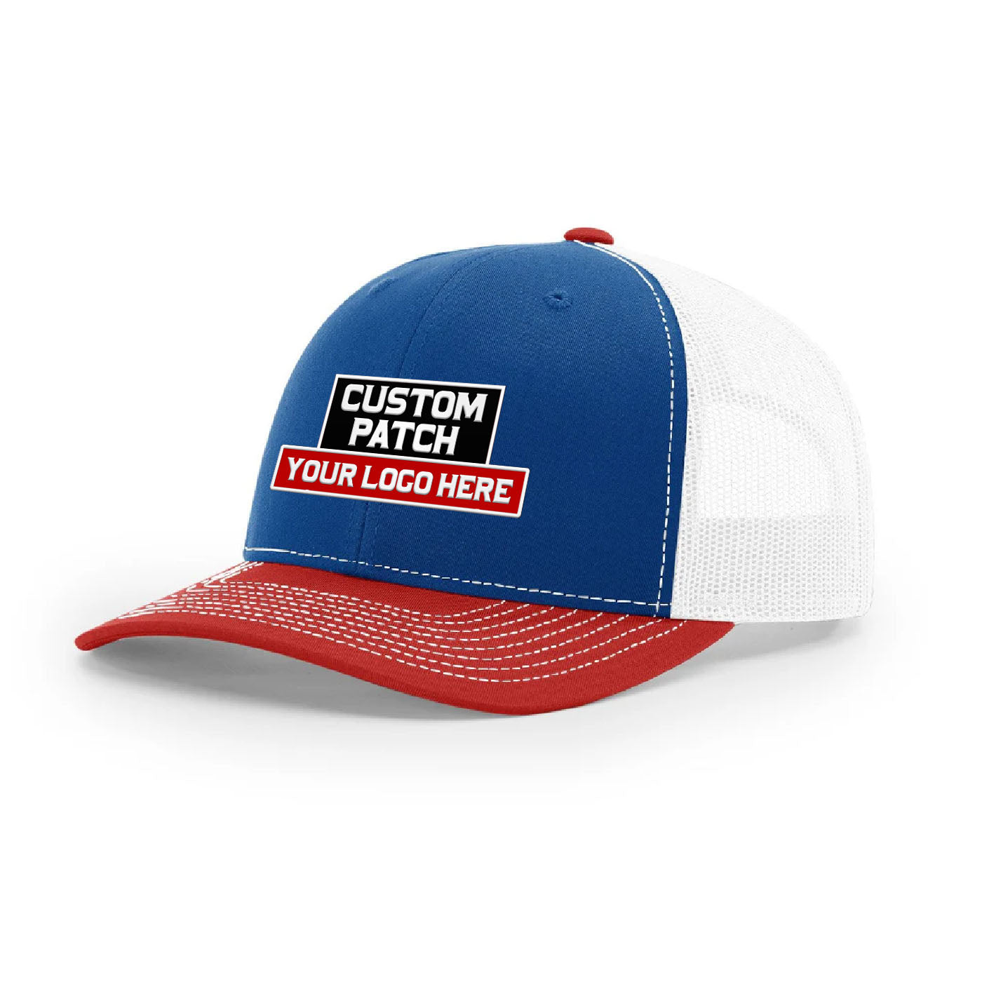 Custom Patch Richardson 112 Trucker Cap Tri Color Hats Three Colors