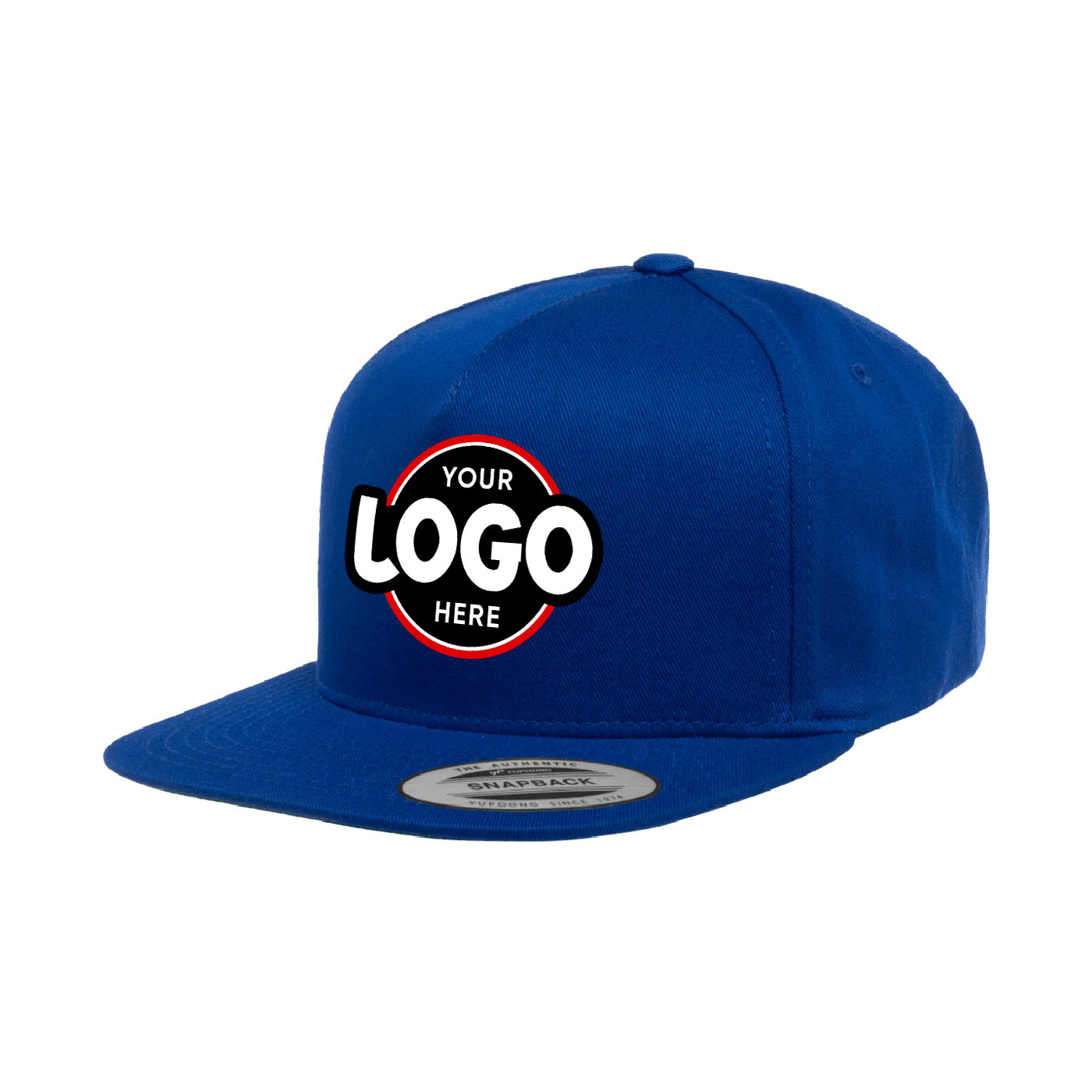 Custom Embroidered Yupoong 6007 5-Panel Cotton Twill Snapback Hat