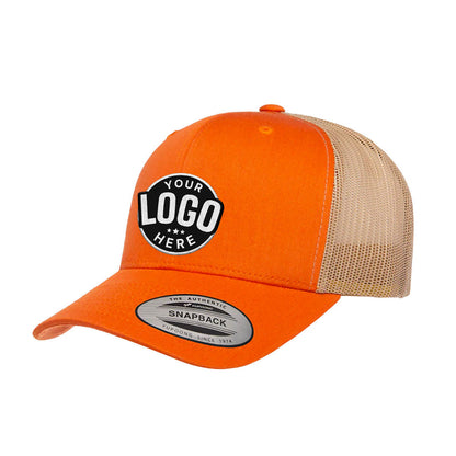 Custom Embroidered Yupoong 6606T Retro Trucker Hat, Mesh Back, 2-Tone Colors, YP Classics