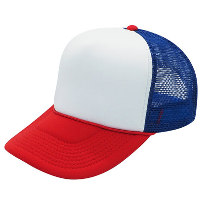 Nissun Classic Trucker Baseball Hats Caps Foam Mesh Blank Solid Two Tone Snapback - Blank