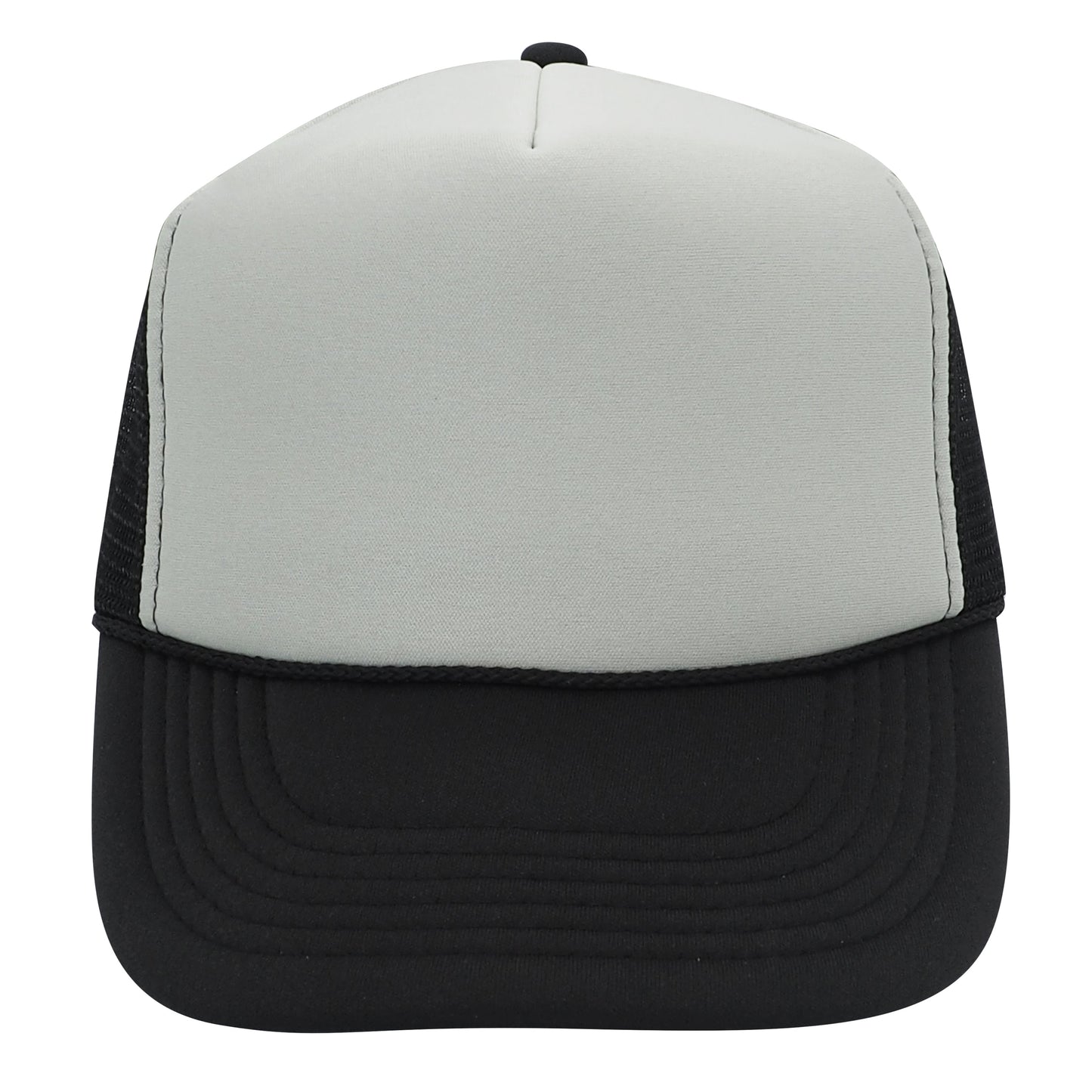 Nissun Classic Trucker Baseball Hats Caps Foam Mesh Blank Solid Two Tone Snapback - Blank