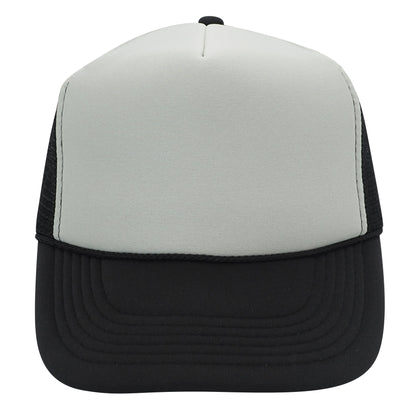 Nissun Classic Trucker Baseball Hats Caps Foam Mesh Blank Solid Two Tone Snapback - Blank