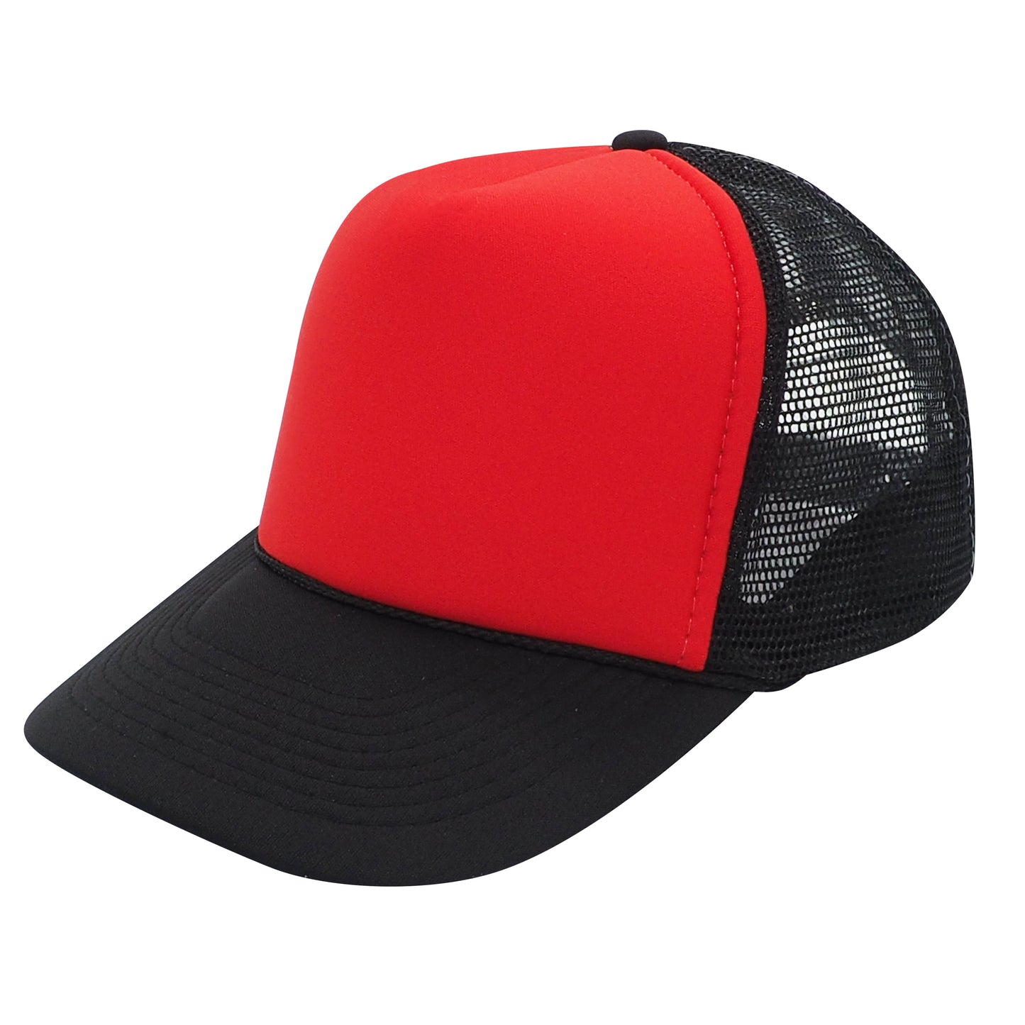 Nissun Classic Trucker Baseball Hats Caps Foam Mesh Blank Solid Two Tone Snapback - Blank