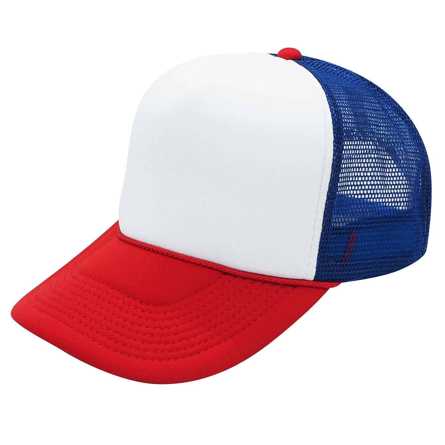 Nissun Classic Trucker Baseball Hats Caps Foam Mesh Blank Solid Two Tone Snapback - Blank