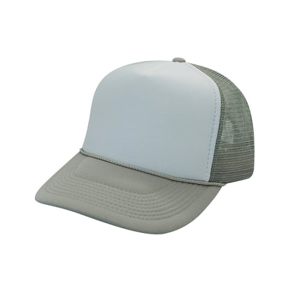 Nissun Classic Trucker Baseball Hats Caps Foam Mesh Blank Solid Two Tone Snapback - Blank