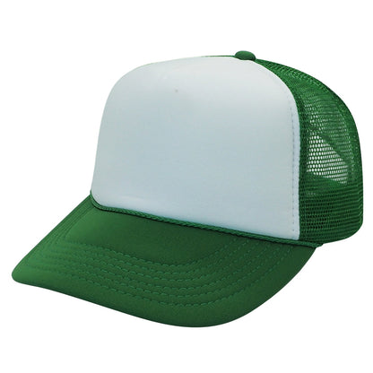 Nissun Classic Trucker Baseball Hats Caps Foam Mesh Blank Solid Two Tone Snapback - Blank