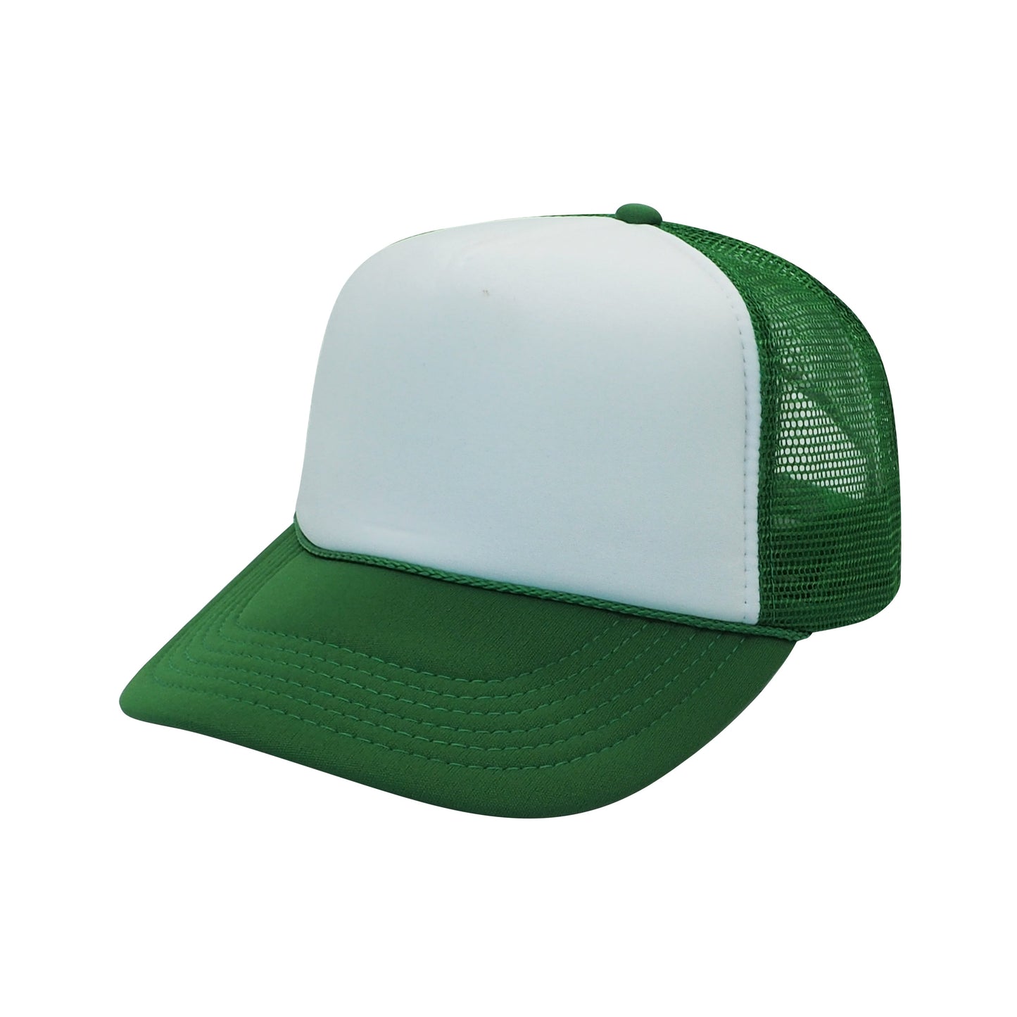 Nissun Classic Trucker Baseball Hats Caps Foam Mesh Blank Solid Two Tone Snapback - Blank