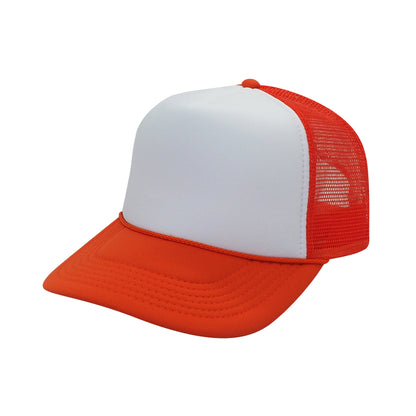 Nissun Classic Trucker Baseball Hats Caps Foam Mesh Blank Solid Two Tone Snapback - Blank