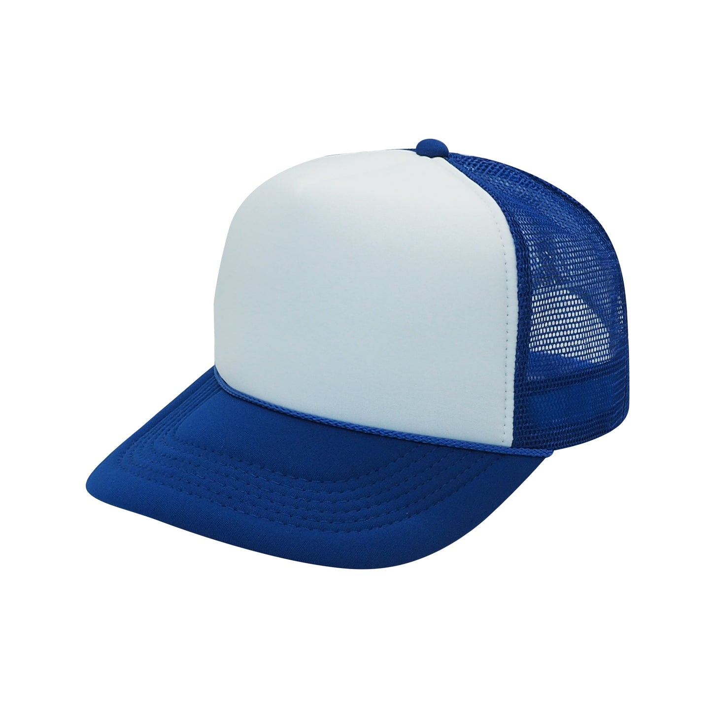 Nissun Classic Trucker Baseball Hats Caps Foam Mesh Blank Solid Two Tone Snapback - Blank