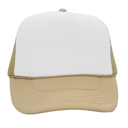 Nissun SPC Foam Trucker Hat 5 Panel Mesh Cap Two Tone Colors